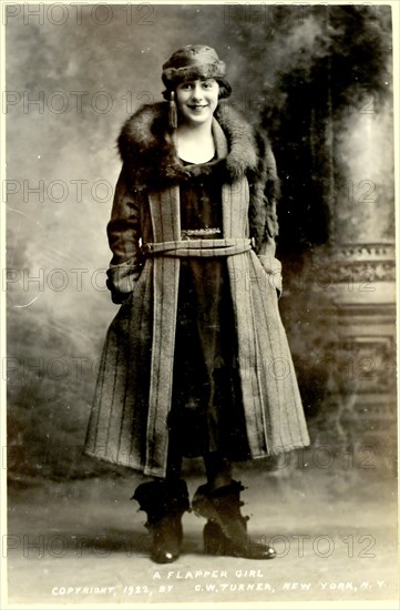 May 1922 - Flapper Girl with famously open galoshes