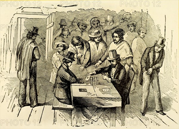 1850 - San Francisco Gambling scene.