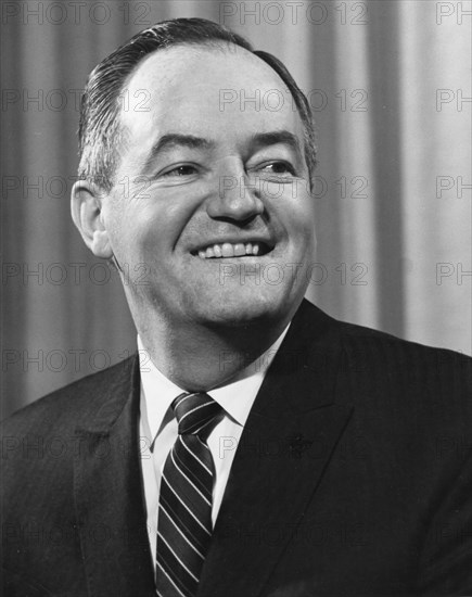 Senator Hubert Humphrey (Dem-Minn), assistant Senate Majority leader in 1961.