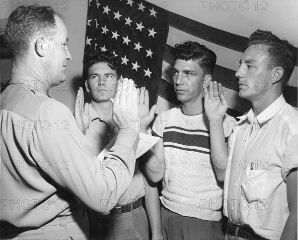 Korean War Recruits Sworn In