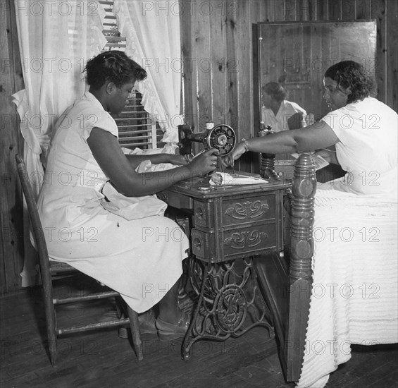 Sewing Machine in Rural Home