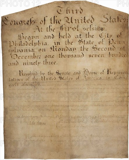 Joint Resolution Proposing the Eleventh Amendment to the United States Constitution.