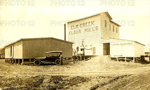 Elm Creek Flour Mill, Sent First Car of Flour from Nebraska to the Fighting Front, Fathered from Farmers and Citizens of Buffalo County.