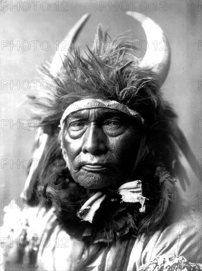 Edward S. Curtis Native American Indians - Bull Chief--Apsaroke circa 1908.