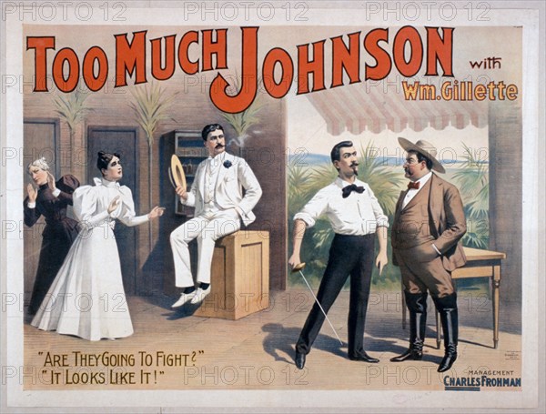 Too much Johnson with William Gillette. circa 1894 .