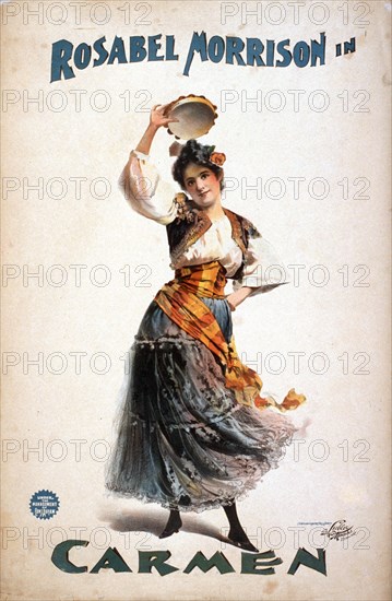 Rosabel Morrison in Carmen circa 1896.