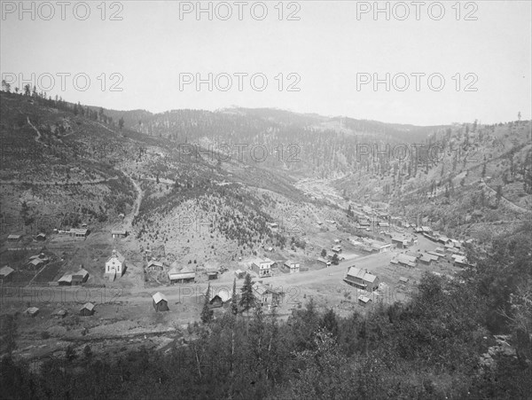 Galena, South Dakota. Bird's-eye view from southwest 1890.