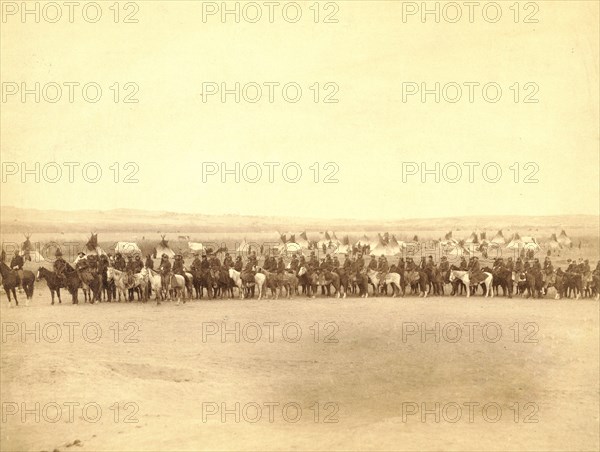 Captain Taylor and 70 Indian scouts 1891.