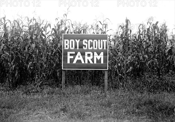 Boy Scout Farm sign circa 1917.