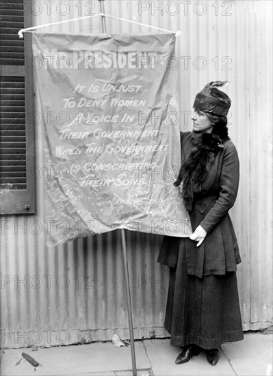 Woman Suffrage Banners - Woman Suffrage Movement circa 1917.