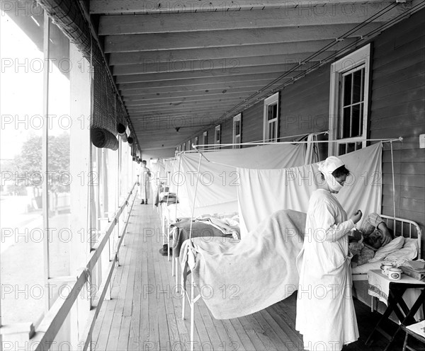 Walter Reed Hospital Flu Ward circa 1910-1920.