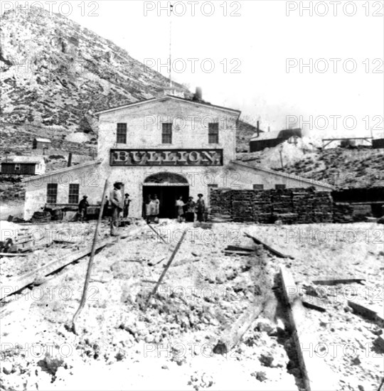 Nevada History - Bullion mine, Gold Hill, Nevada  circa 1866.