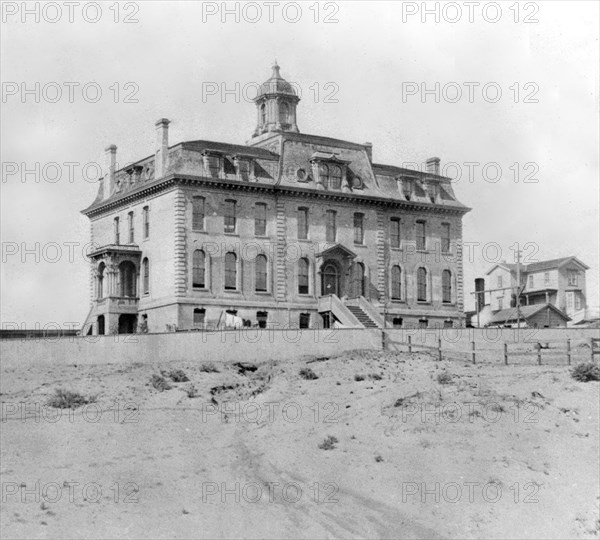 California History - Ladies' Protection and Relief Society Bldg., Franklin St., San Francisco circa 1866.