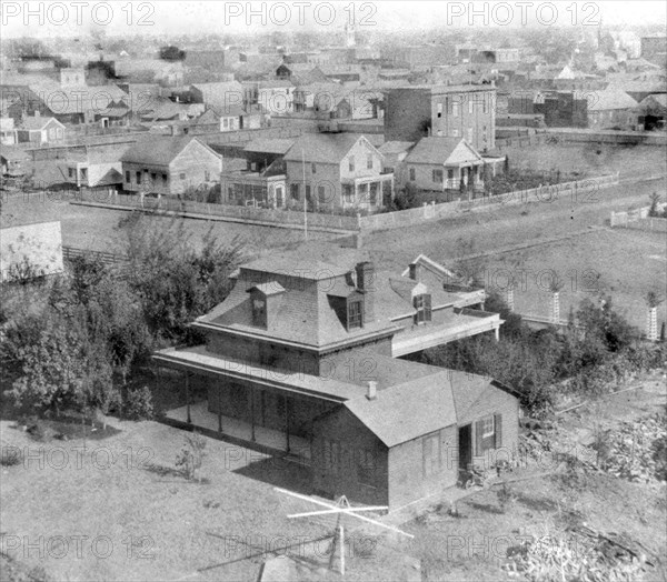 California History - Stockton from the South Looking Northeast, San Joaquin County circa 1866.