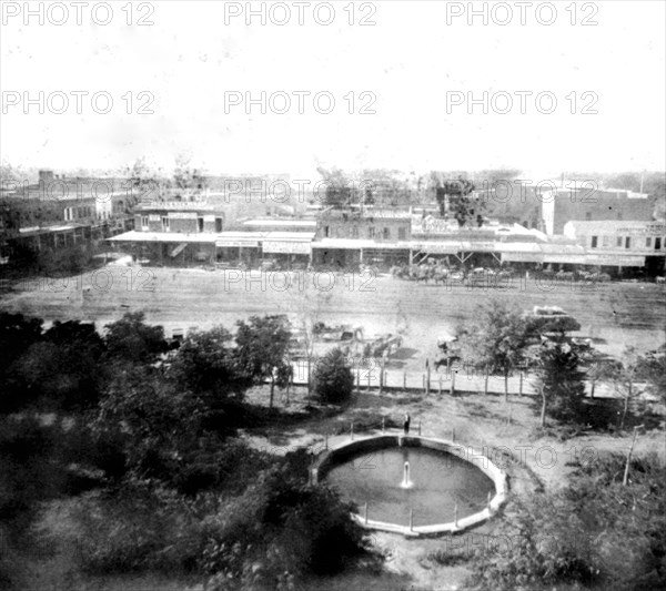 California History - Stockton from the Court House, looking West, San Joaquin County circa 1866.