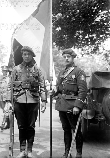 Blue Devils Visiting America - The chasseurs alpins are the elite mountain infantry of the French Army circa 1918.