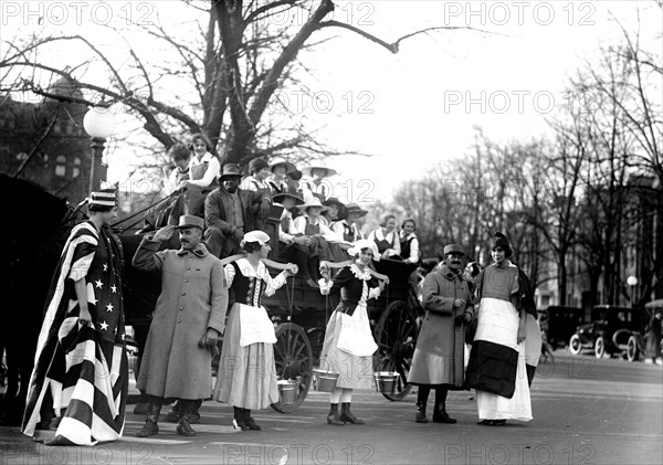 Free Milk for France Parade in Washington D.C. circa 1918.