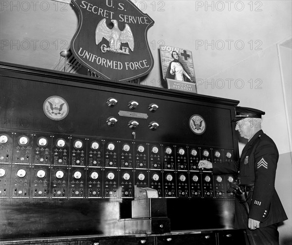Alarm system of the Treasury Department circa 1938.