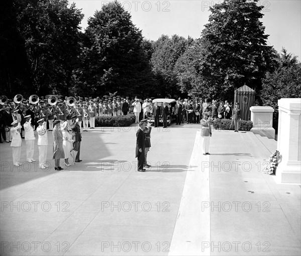 King and Queen of England (Great Britain) visiting Washington D.C. circa 1938 or 1939 .