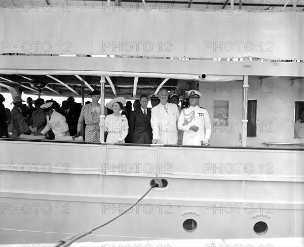 King and Queen of England (Great Britain) visiting Washington D.C. circa 1938 or 1939 .