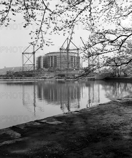 The Jefferson Memorial under construction circa 1940.