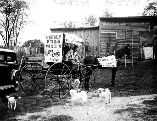 Mrs. Lucy O'Leary will cast her first vote ever on November 3 at age 79, for Governor Landon of Virginia circa 1936.