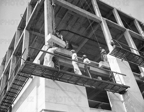 Washington D.C. History - Construction on new Federal Reserve building circa October 1936.