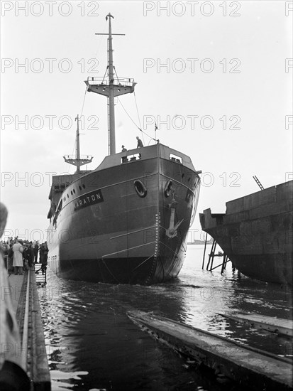 The Karaton Ship is launched circa October 20, 1947 .