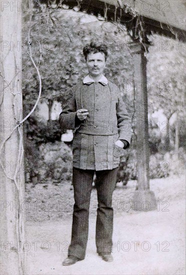 Swedish author August Strindberg. Self-portrait in Gersau, Switzerland circa 1886.