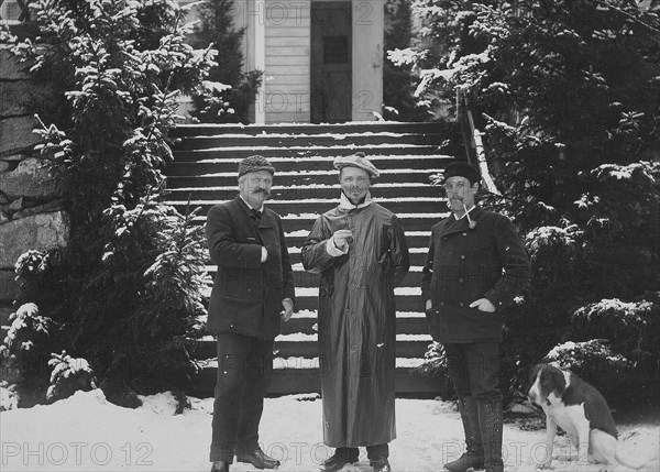 Anders Willman, August Strindberg and Per Svanström circa 1891.