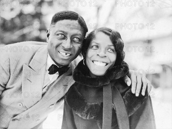 Huddie Ledbetter (Leadbelly) and Martha Promise Ledbetter, Wilton, Conn. circa February 1935.