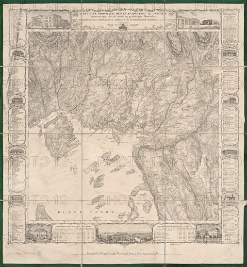 Cartographer Vibe og Irgens - Vibe og Irgens kart over Christiania, 1844.