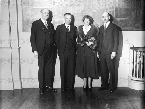 Amelia Earhart, 2nd from right circa 1932.