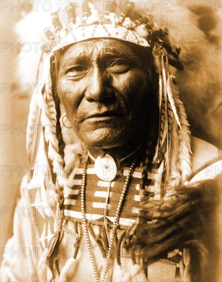 Edward S. Curtis Native American Indians - Ghost Bear, Crow Indian, Montana circa 1908.
