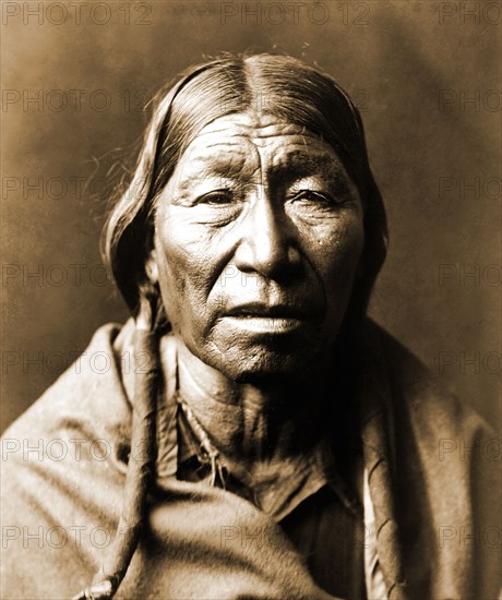 Edward S. Curtis Native American Indians - Male Cheyenne Indian circa 1910.