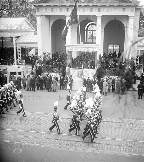 Franklin D. Roosevelt - Franklin D. Roosevelt inauguration. Parade and presidential viewing stand. Washington, D.C. circa March 4, 1933.