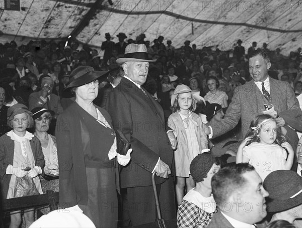 John J. Pershing, center circa June 1934.