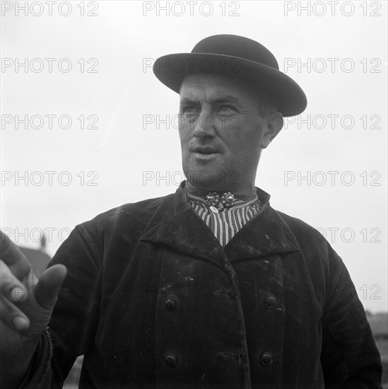 Zeeland Netherlands - Man in traditional dress circa October 23, 1947.