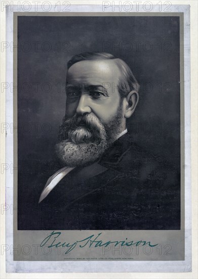 President Benjamin Harrison print.