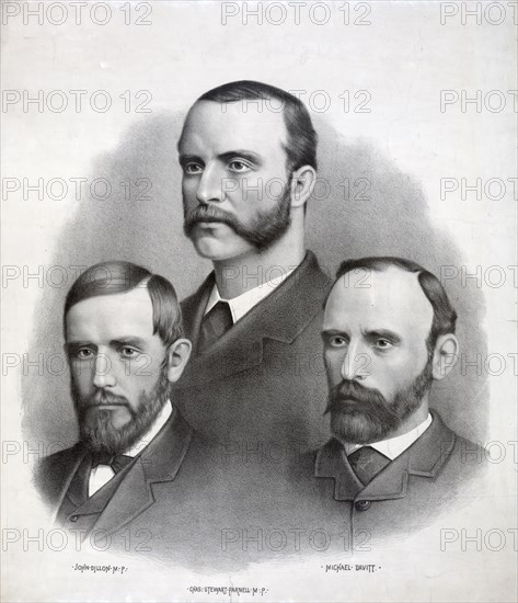 Leaders of Ireland; John Dillon, Chas. Stewart Parnell, Michael Davitt. .