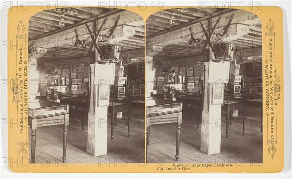 1893 Art Work -  Interior View; Libby Prison - Henry Hamilton Bennett.