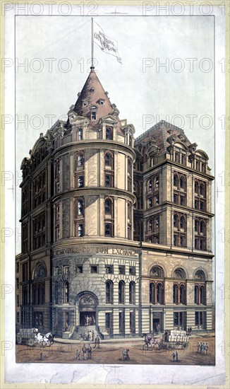 New York cotton exchange circa 1884.