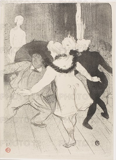 1893 Art Work - At the Folies-Bergere: The Modesty of Monsieur Prudhomme - Henri de Toulouse-Lautrec.