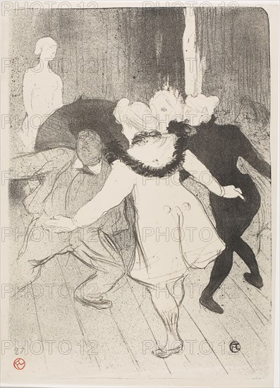 1893 Art Work -  At the Folies-Bergere: The Modesty of Monsieur Prudhomme - Henri de Toulouse-Lautrec.