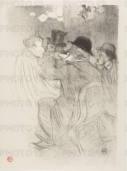 1893 Art Work -  At the Moulin Rouge: A Rude! A Real Rude! Henri de Toulouse-Lautrec.