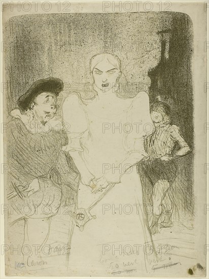 1893 Art Work -  At the Opera: Madame Caron in Faust Henri de Toulouse-Lautrec.