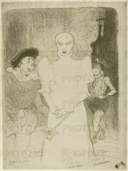 1893 Art Work - At the Opera: Madame Caron in Faust Henri de Toulouse-Lautrec.