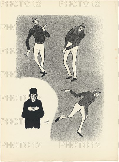 1893 Art Work -  Ouvrard; from Le Cafe-Concert - Henri-Gabriel Ibels.