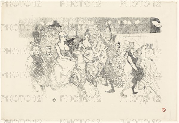 1893 Art Work - A Gala Evening at the Moulin Rouge - Henri de Toulouse-Lautrec.