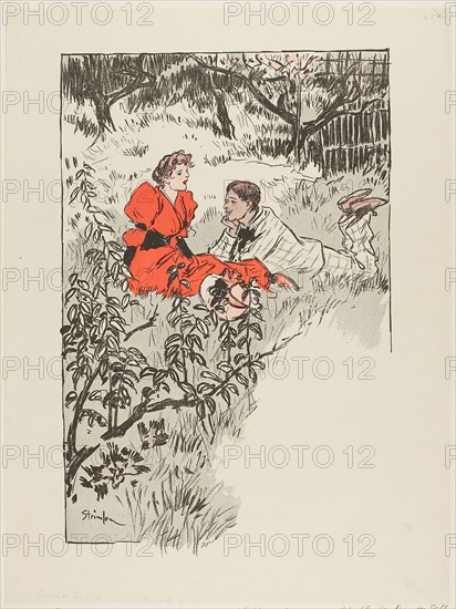 1893 Art Work -  Spring - Theophile-Alexandre Pierre Steinlen.
